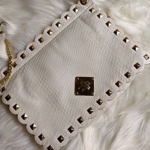 Ever New White Crossbody with Gold Hardware